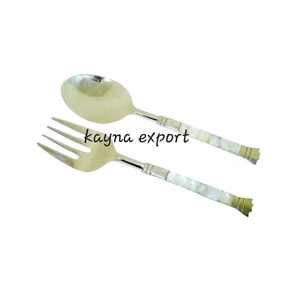 ชุดช้อนเสิร์ฟโลหะสีทอง2อันพร้อมกล่องของขวัญสีดำชุดช้อนเสิร์ฟในร้านอาหารและโรงแรมดีไซน์ใหม่ - Product Image 2