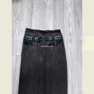 Longueur personnalisée CLIP IN Extensions de cheveux vietnamiens Vierge Humain Brillant Texture Droite Brins Sains Approvisionnement D'exportation D'usine - Product Image 1