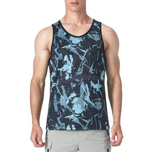Wholesale Customized Sublimation Breathable Knitted Fitness Tank <b>Top</b> for Men with Custom Colors & Logo - Product Image 1