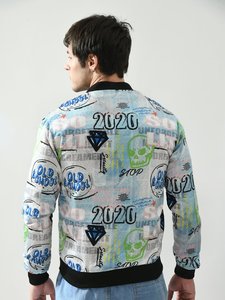 ร้อนขายสบายๆถนนสวมแจ็คเก็ตซาตินระเหิดสําหรับผู้ชายที่ดีที่สุดผลิตซาตินระเหิดแจ็คเก็ตผู้ชาย - Product Image 3