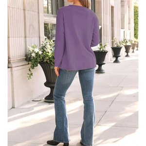 Sweatshirts décontractés personnalisés pour femmes, doublés en polaire, légers pour l'automne, les séances de sport, le streetwear, confortables, doux, tricotés, pull d'hiver - Product Image 4