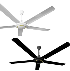 AURA 56-100 Inch Ceiling <b>Fan</b> Black White <b>Metal</b> OEM Air Full Copper Motor Aluminum Blades For Hotels Electric Ready Ship TLC - Product Image 4