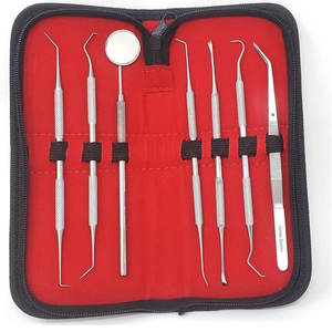 Juego de Herramientas de Limpieza Dental de Acero Inoxidable, 7 Piezas, Kit de Higiene Dental, Espejo, Raspador, con Estuche con Cremallera - Product Image 4