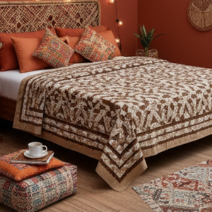 Drap de lit King Size en coton 100% de luxe, 93x108, tissu non tissé, résistant aux plis, absorbant l'humidité, design élégant à rayures - Product Image 1