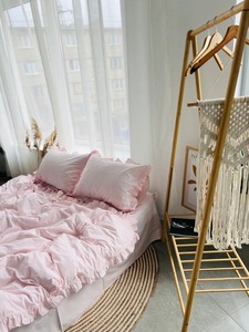 Juego de Funda Nórdica de Algodón con Volantes de 3 Piezas, Tamaño Queen, Estilo Europeo, para Boda, Hogar u Hospital, Lavado, 200 Hilos, Venta al por Mayor - Product Image 6