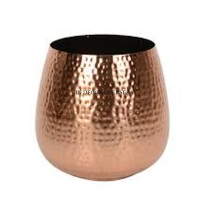 Hot Selling Antique Stylish Look White And Black Color Designer Round Shape Superior Quality Metal Planter Garden <b>Accessories</b> - Product Image 3