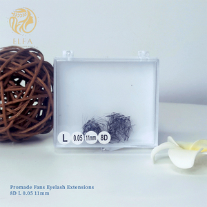 Pestañas de Fibra Hy LON Ombre Hechas a Mano de Alta Calidad Directas de Fábrica, Mega Volumen, Pre-fabricadas, 8D L0.05 11mm CC Curl - Product Image 2