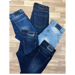 Jeans de Mezclilla para Hombre, Cintura Alta, Corte Recto, Estilo Casual, Lavado Oscuro, Liquidación de Fábrica con Envío Directo - Product Image 1