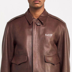 Bonne vente Vestes en cuir à fermeture éclair taille adulte pour hommes/Vestes en cuir pour hommes avec marque privée personnalisée - Product Image 6