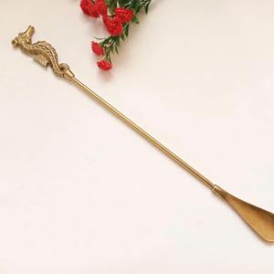 อุปกรณ์เสริมโลหะสีทองดีไซน์ม้าน้ำแบบยาวหรูหราสร้างขึ้นสำหรับการเข้ารองเท้าที่สะดวกสบายและการตกแต่งที่น่าดึงดูดจากอินเดีย - Product Image 5