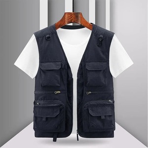 Spring New <b>Men</b> Outdoor Casual Vest <b>Men</b> Solid Breathable Multi-Pocket Photography Fishing Vest <b>Jacket</b> High Quality <b>jacket</b> for <b>men</b> - Product Image 2