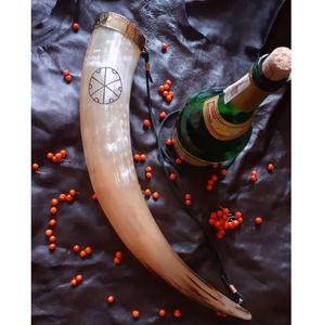 Cuerno Vikingo para Beber, Cuerno Natural para Cerveza, Hidromiel y Vino - Product Image 4