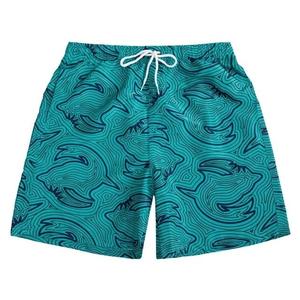 Short de basket-ball en polyester double sublimé pour hommes, décontracté, entrejambe de 5 pouces, double maille, ample, motif solide à volants - Product Image 2