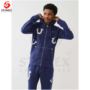 ชุดวอร์มพิมพ์ลายพัฟของผู้ชายชุดวอร์มแบบเรียงซ้อนกันสำหรับฤดูหนาวชุดวอร์มพิมพ์ลายพัฟโลโก้ออกแบบได้ตามต้องการ - Product Image 1