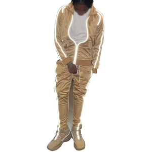 Ensemble survêtement jogging homme personnalisé en coton uni à col rond pour l'hiver avec logo – Vente en gros - Product Image 1