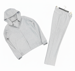 Ensemble de vêtements décontractés personnalisés à deux pièces, haut à capuche, bas à taille élastique, confort quotidien, respirant, séchage rapide, léger - Product Image 5