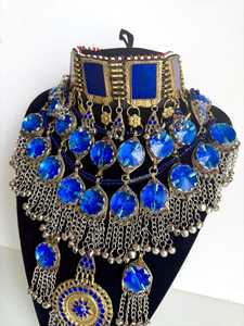 Conjunto de collar y pendientes de Gargantilla Kuchi de acero inoxidable personalizado Vintage para mujer, regalos de aniversario para fiesta de boda - Product Image 3