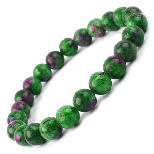Bracelets fuchsia rubis vert naturel - Product Image 1