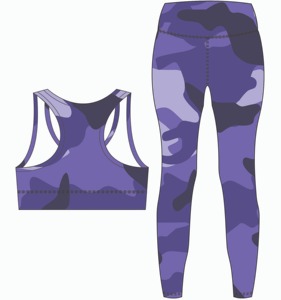 Conjunto Deportivo de 2 Piezas Transpirable Personalizado al por Mayor de Alta Calidad, Sujetador Deportivo y Leggings con Estampado por Sublimación, Conjunto de Yoga para Mujer - Product Image 6