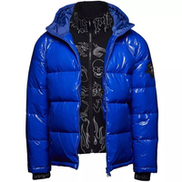 Blouson Bomber Unisexe Épais et Imperméable Coupe Slim Style Formel à Capuche Longueur Standard Automne Hiver Grande Taille