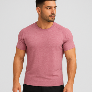 Camiseta Deportiva de Verano de Poliéster de Primera Calidad, para Gimnasio, Fitness, Entrenamiento, Transpirable, Cuello Redondo, Manga Corta, Ajustada - Product Image 6