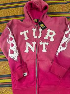 Sweat-shirts unisexes d'hiver en molleton de coton/spandex sur mesure en gros, fermeture éclair, broderie délavée, service OEM, coupe ample, style streetwear - Product Image 5