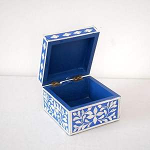 กล่องใส่เครื่องประดับแบบฝังกระดูกออกแบบด้วยมือของราชวงศ์กล่องฝังกระดูกสำหรับเครื่องประดับและของที่ระลึกจากงานฝีมือโซนส่งออก - Product Image 1