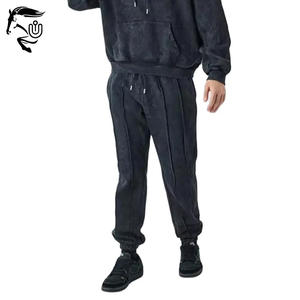 Customizable Plus Size Men's Tech Fleece Quick Dry Breathable Tracksuit <b>Acid</b> Wash Hoodie Sweatpants Two Piece Set <b>Drop</b> Shoulders - Product Image 5