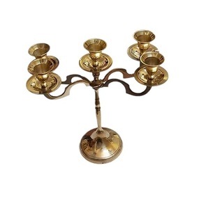 Vente chaude Grand Candélabre Bougeoir 3 Lumières Or Couleur Mariage Maison Et Décoration De Noël Pièce Maîtresse au Meilleur Prix - Product Image 4