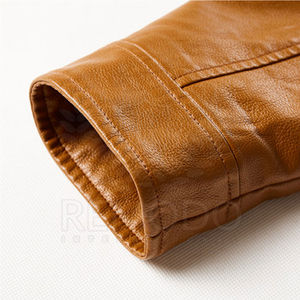 แจ็กเก็ตหนังแท้สำหรับผู้ชายแขนยาวดีไซน์ใหม่ล่าสุด - Product Image 4