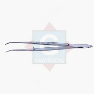 Pinzas dentales de acero inoxidable de alta calidad, instrumentos quirúrgicos manuales ligeramente curvados para cirugía dental - Product Image 2