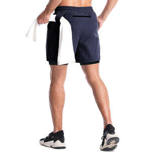 2025 été en gros vêtements de sport dos fermeture éclair poche hommes Shorts entraînement séchage rapide Shorts pour hommes - Product Image 2