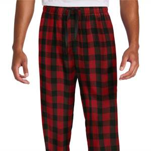 Pantalones rojos de franela para hombre con bolsillos, ropa de dormir suave y transpirable para descansar diariamente y dormir cómoda - Product Image 5