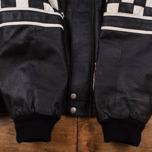 Chaqueta de cuero con soporte cómodo de peso pesado de buena calidad, chaqueta de cuero Kart de manga larga con estampado para exteriores - Product Image 3