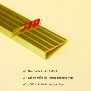 Enhance Interior Design With L35 Ribbed Brass Trim Durable, Stylish, and Perfect for Protecting Edges in Modern or Classic Space - Product Image 2