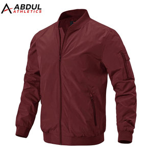 Chaqueta Bomber para Hombre con Cremallera Completa, Color Sólido, Calidad Premium, Ligera, para Invierno - Product Image 1