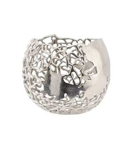 Nouvel arrivage de vases à fleurs faits à la main en aluminium nickelé pots de fleurs décoratifs personnalisés pour la maison et l'extérieur fabricant indien - Product Image 1