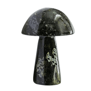 Nuummite champignon cristal naturel sculpture pierre de guérison Mini Figurine de pierres précieuses pour Reiki énergie décor à la maison et cadeaux - Product Image 1