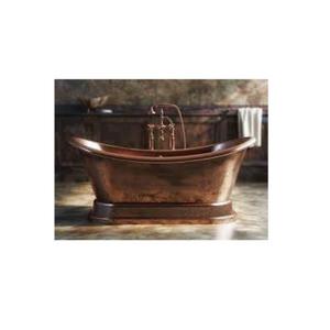 Bañeras de cobre antiguas hechas a mano con un impresionante acabado de pátina perfecto para sofisticados estilos de baño vintage - Product Image 4