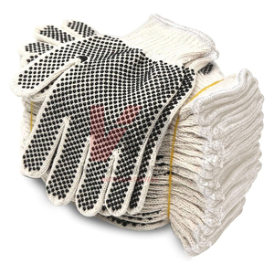 ถุงมือทำงานนิรภัยแบบถักด้วยเส้นใยผสมฝ้ายและโพลีเอสเตอร์ พร้อมจุดยาง PVC สองด้าน ป้องกันมือ สำหรับงานทาสี ช่างยนต์ และทำสวน - Product Image 6