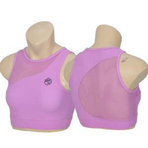 OEM Manufacturer Custom Logo Women's Contrast Double Layer Sports <b>Bra</b> With Adjustable <b>Strap</b> - Product Image 1