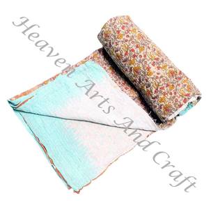 Couverture Kantha Gudari, couverture Kantha Gudari, vente en gros, fournisseur d'or, GD2126, couverture Kantha faite à la main, coton imprimé indien - Product Image 5