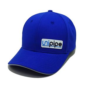 หมวกแก๊ปแบบสั่งทำพิเศษ Unipipe พร้อมแผ่น PVC 3 มิติ หมวก 5 ชิ้นแบบ Snapback สีกรมท่าเข้ม หมวกกอล์ฟ โลโก้ยาง - Product Image 1