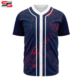 Customized Your Own logo Baseball Jersey With Breathable and Stretchable Fabric and High Quality <b>Material</b> Fabric - Product Image 1