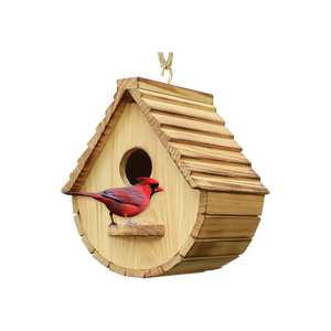 Casa para Pájaros Clásica de Madera de Pino Maciza de Alta Calidad, Duradera y Segura, para Colgar al Aire Libre en el Jardín - Product Image 1
