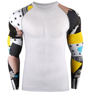 Camiseta de Manga Corta para Hombre con Estampado Personalizado, Transpirable, Impresa con Serigrafía, Spandex/Poliéster 180g, MMA BJJ OEM, Técnica Lavada - Product Image 5