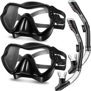 OEM Dry Snorkel maschera Set per la pesca subacquea subacquea e apnea lenti in vetro Logo personalizzabile - Product Image 5