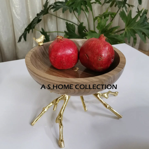 Bol de service décoratif couleur argent en aluminium durable avec motif feuille pour la maison, l'hôtel, la restauration et les fêtes - Product Image 5