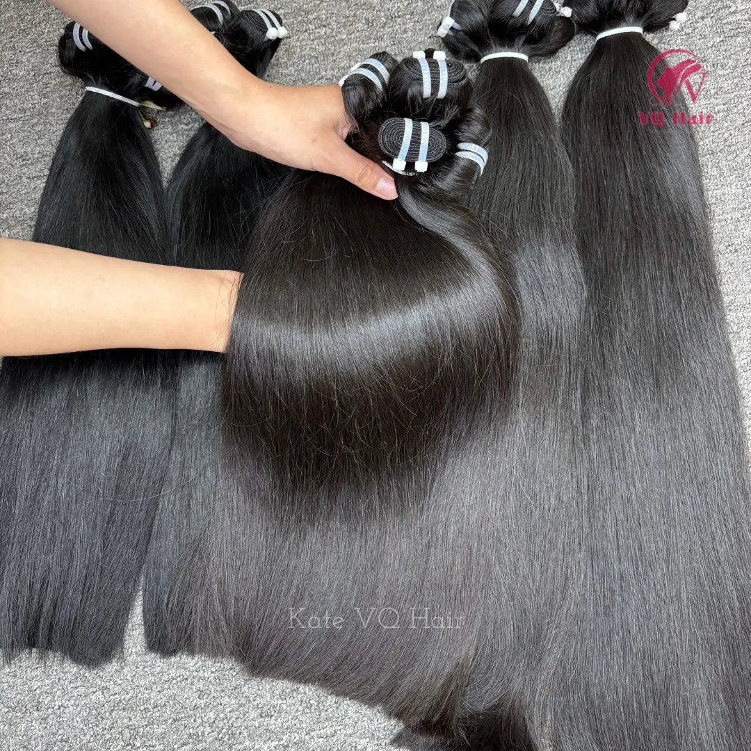 Straight Hair Women Best Quality Vietnamese Raw Hair Bundles 2023 Hot Selling Natural Wholesale Price Unprocessed Raw Hair