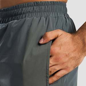 Pantalones de Vestir Gris Oscuro con Estampado de Pista de Carreras, Talla XL, Formales, Rectos, con Cremallera, Pliegues Decorativos, Lavado a Color, Estilo Holgado - Product Image 5